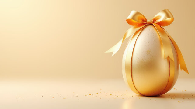 Beautiful large easter egg with copy space - Powered by Adobe