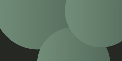 Dark Modern Style Background, Header or Banner Design with Large Green Overlapping Bubbles Pattern, Multi Purpose Creative Wide Scale Template for Web with Copyspace in Editable Vector Format