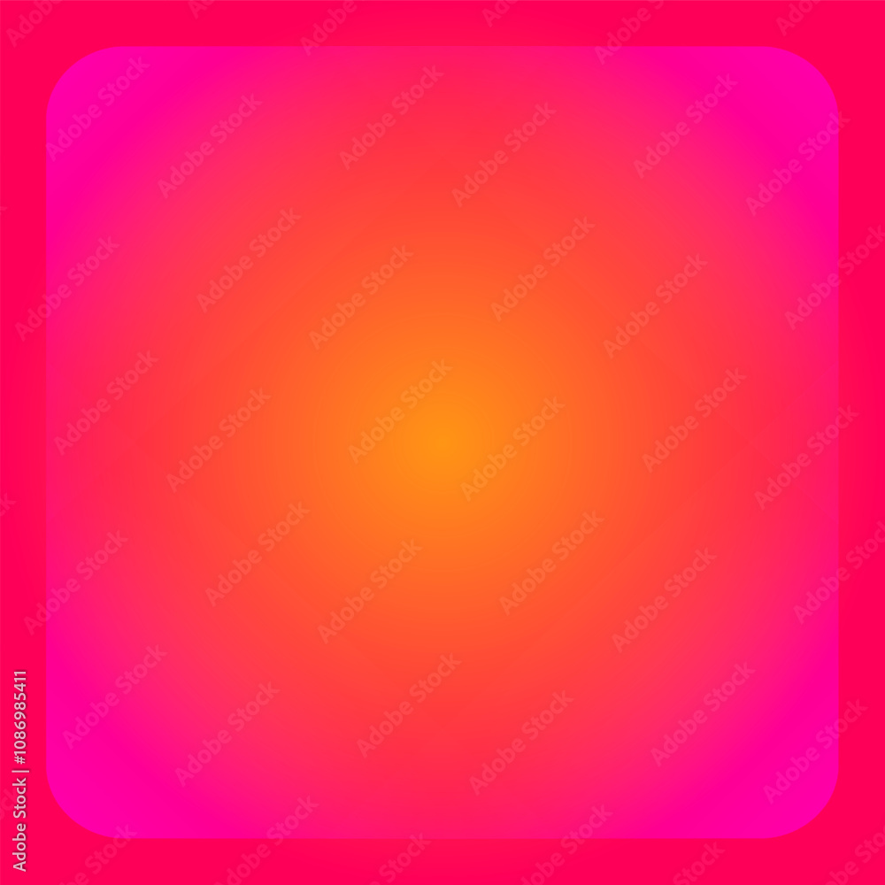Poster abstract background with orange and rounded square overlapping