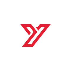 Geometric Letter Y logo design vector template