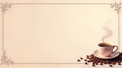 Sleek and Modern Background Design for a Coffee Shop Membership Card with Floral Accents and Warm Colors