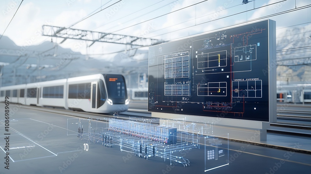 Leinwandbilder Sustainable Energy Optimization with Smart Grid Control Center and Large Scale Battery Systems to Ensure Balanced Power Supply and Demand