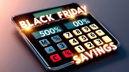 Black friday savings calculated online shopping event business finance digital environment promotional viewpoint consumer trends