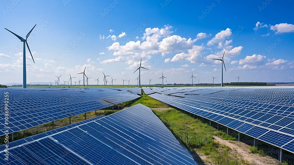 Poster advanced battery technology supporting a smart energy grid harnessing renewable power from wind turb