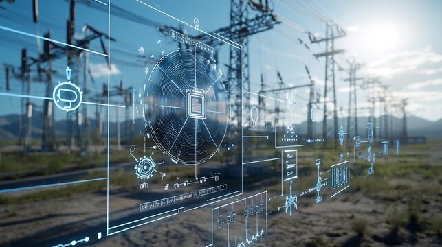 Innovative AI powered energy hub managing the of renewable and traditional power sources within a smart grid system to optimize energy distribution and efficiency for a sustainable future