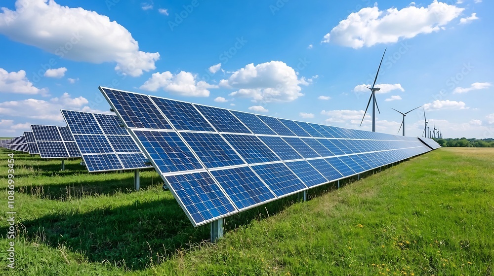 Poster Smart Grid Energy Storage System Balancing Renewable Power from Solar Panels and Wind Turbines for Improved Grid Stability and Efficiency