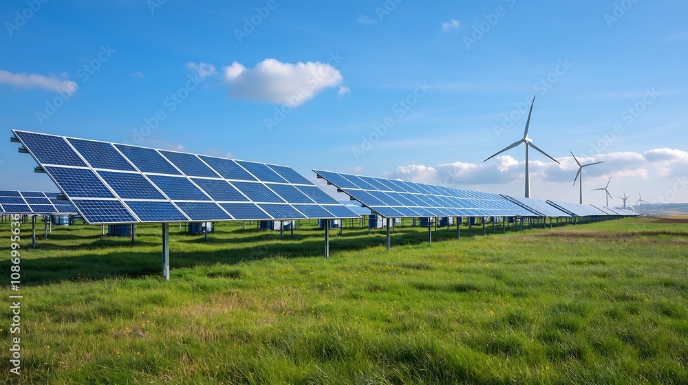 Poster integrated smart grid infrastructure harnessing the power of solar and wind energy for balanced and 