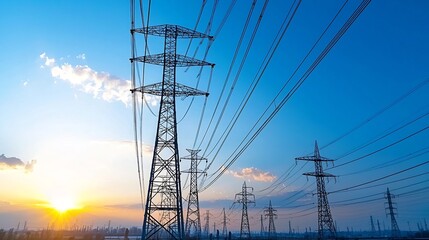 Conceptual image of smart grid energy management system powered by renewable energy sources and effective storage solutions for efficient sustainable