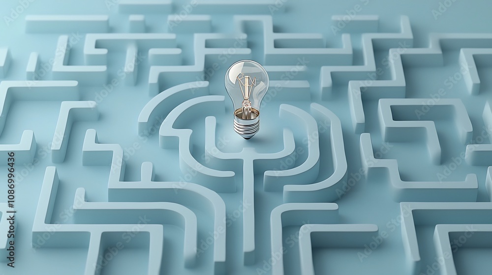 Leinwandbilder illuminating the path through a labyrinthine design a conceptual representation of innovation and cr