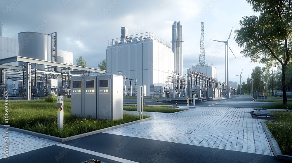 Poster integrated power grid system efficiently combining nuclear thermal wind and solar power to power a m