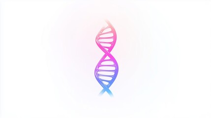 A simple, minimal DNA strand icon, softly glowing.