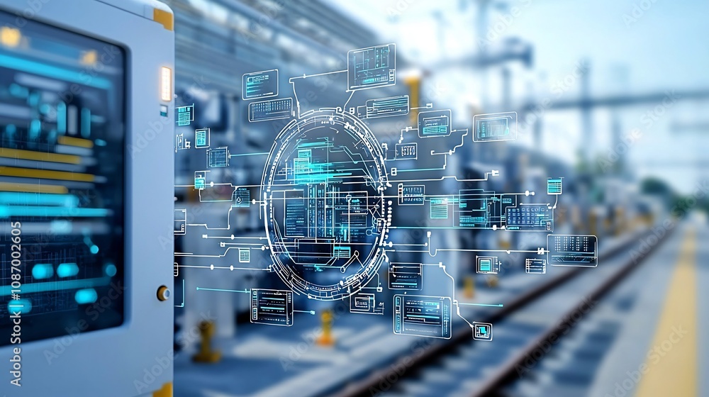 Leinwandbilder innovative energy efficient futuristic city with integrated smart grid technology intelligent storag