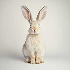 Obraz premium cute adorable fluffy rabbit isolated on transparant background