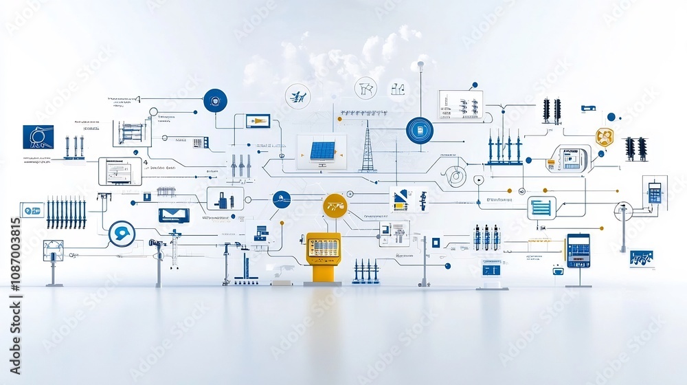 Aufkleber centralized smart energy grid network with intelligent management system that integrates renewable p