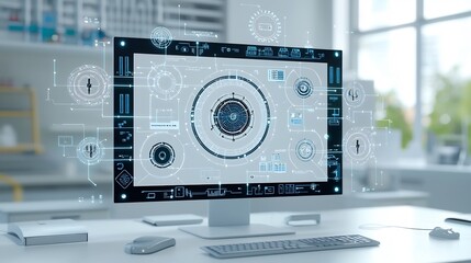 Centralized smart grid control hub efficiently managing the of renewable energy sources for optimized power distribution to urban and industrial consumers  Depicting the future of modern
