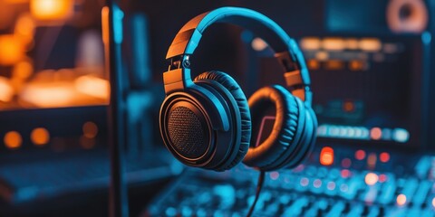 High Quality Studio Headphones on a Table