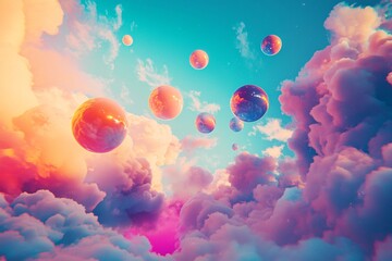 Dreamlike Cosmic Clouds with Floating Spheres
