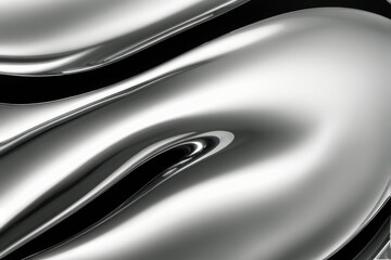 Obraz premium An abstract painting of liquid metallic flowing