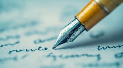Elegant handwritten brush strokes on a clear surface, intricate details highlighted, showcasing artistry and fluidity in design, emphasizing the beauty of expressive lettering.