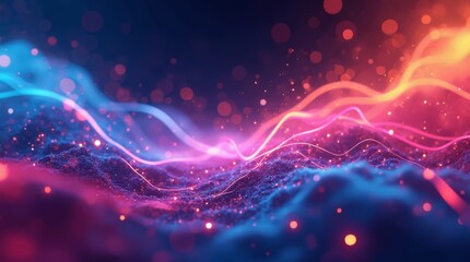 Fototapeta premium Bright abstract digital background.