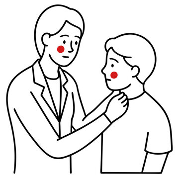 recommend clip art: doctor examine patient with red rash