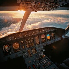 Stunning View from an Airplane Cockpit