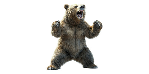 Bear Isolated on Transparent Background.