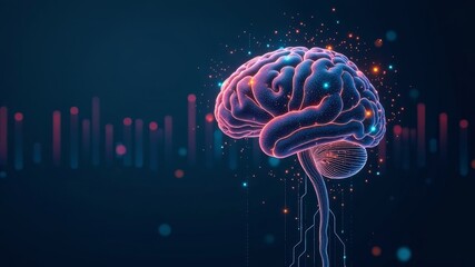 neural network of the brain on a monochromatic background. concept of artificial intelligence