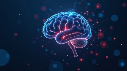 neural network of the brain on a monochromatic background. concept of artificial intelligence