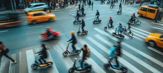 Urban Mobility: Scooters and Cars in Motion