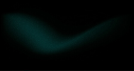 Dark green grainy  abstract wave with copy space for design