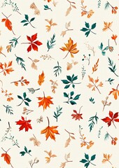 Autumn leaves pattern, floral,  for background, backdrop, wallpaper