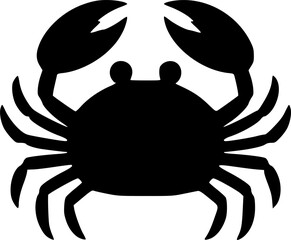 Crab icon vector. Crab silhouette. Isolated crab on white background