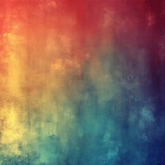 Abstract Textured Background with a Gradient of Red, Yellow, and Blue Colors