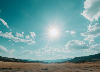 Sky, a few white clouds in the air, close-up, nature scene