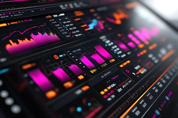 Obraz premium A digital dashboard displaying a credit score gauge with levels from poor to excellent, highlighting a modern financial app interface and user-friendly design. 