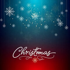 Festive Christmas background with paper snowflakes and sparkling bokeh effect. Perfect for holiday cards, website banners and social media posts.