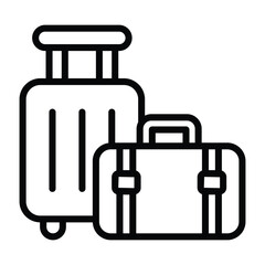Simple Luggage icon. The icon can be used for websites, print templates, presentation templates, illustrations, etc