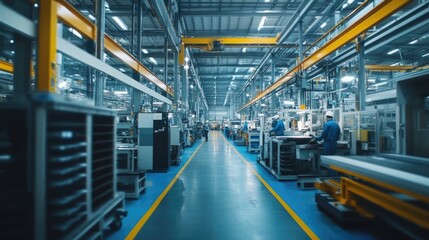 Naklejka premium Modern Manufacturing Facility Interior
