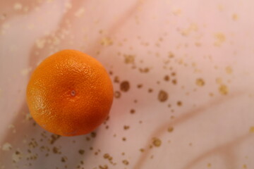 Orange tangerine. The texture of the peel. Abstract background. New Year's mood.
