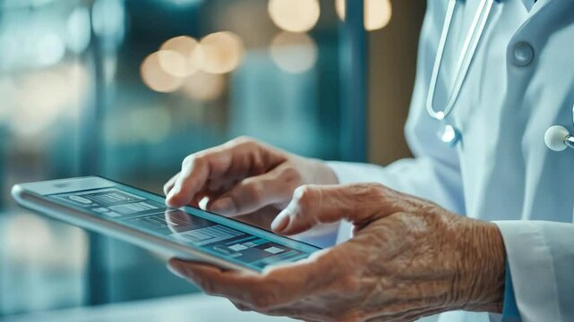 A senior taking a cybersecurity quiz on their tablet, testing their knowledge of online safety practices and feeling empowered by what they've learned.