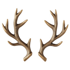 Fototapeta premium Pair of festive reindeer antlers isolated on transparent background