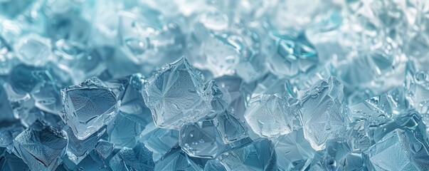 Obraz premium Crystallized ice texture background, 4K hyperrealistic photo.
