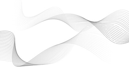 Set of curved abstract shapes. multiple wavy line. gradient flowing wave line pattern. long wave lines. wave effect line. moving waves set