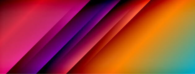 Fototapeta premium Colorful gradient with lines made of shadow and light. Creative background