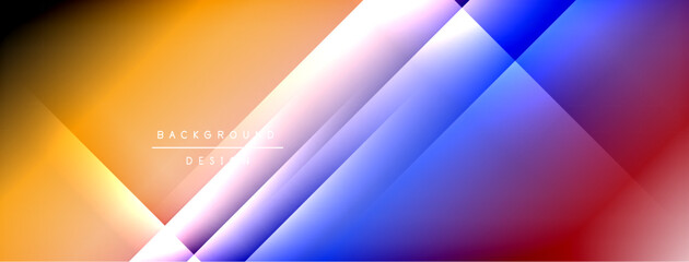 Dynamic shadow lines with gradient colors geometric background