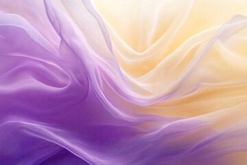 Obraz premium Soft Flowing Fabric: A Dance of Purple and Yellow Hues