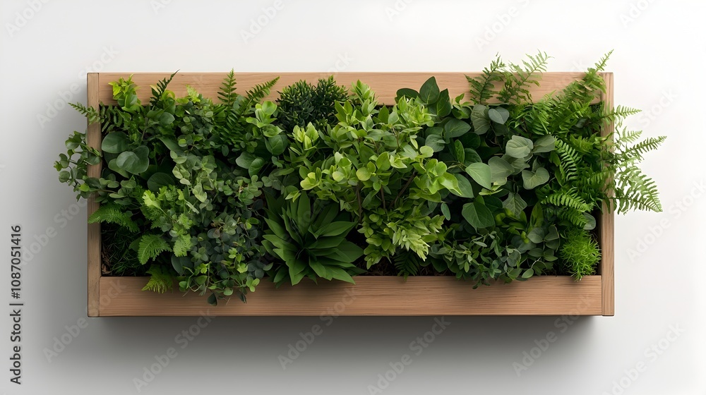 Poster lush flourishing botanical greenery trailing vines and diverse plant textures displayed in a reclaim
