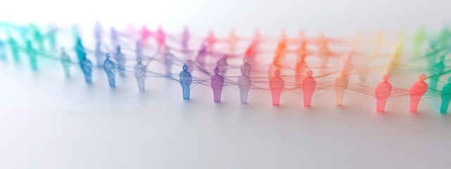 Human relations, HR, people connection network. 