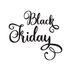 BLACK FRIDAY  vector brush calligraphy banner. Calligraphy for sales poster, discount card etc. Lettering illustration for label or sticker. EPS 10/AI
